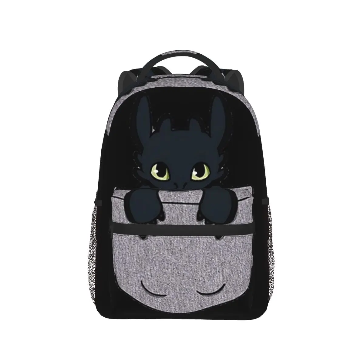 Toothless In Pocket Backpack-gigapixel-standard-scale-4_00x Backpacks Boys Girls Bookbag School Bags Rucksack Shoulder Bag