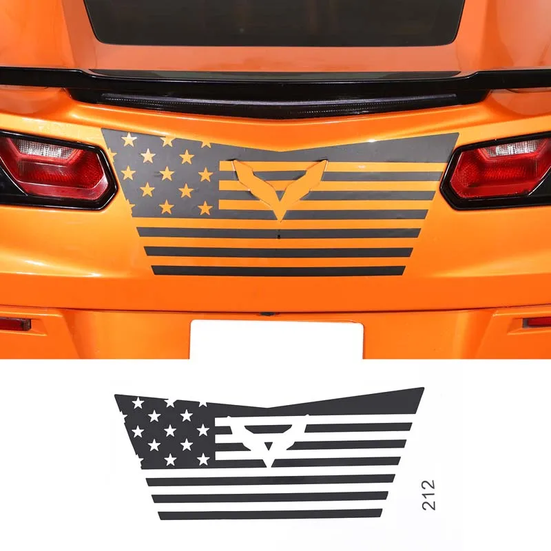

Для 2014-2019 Chevrolet Corvette C7 ПВХ автомобильная задняя этикетка пленка Отделка наклейка автомобильный внешний декор аксессуары