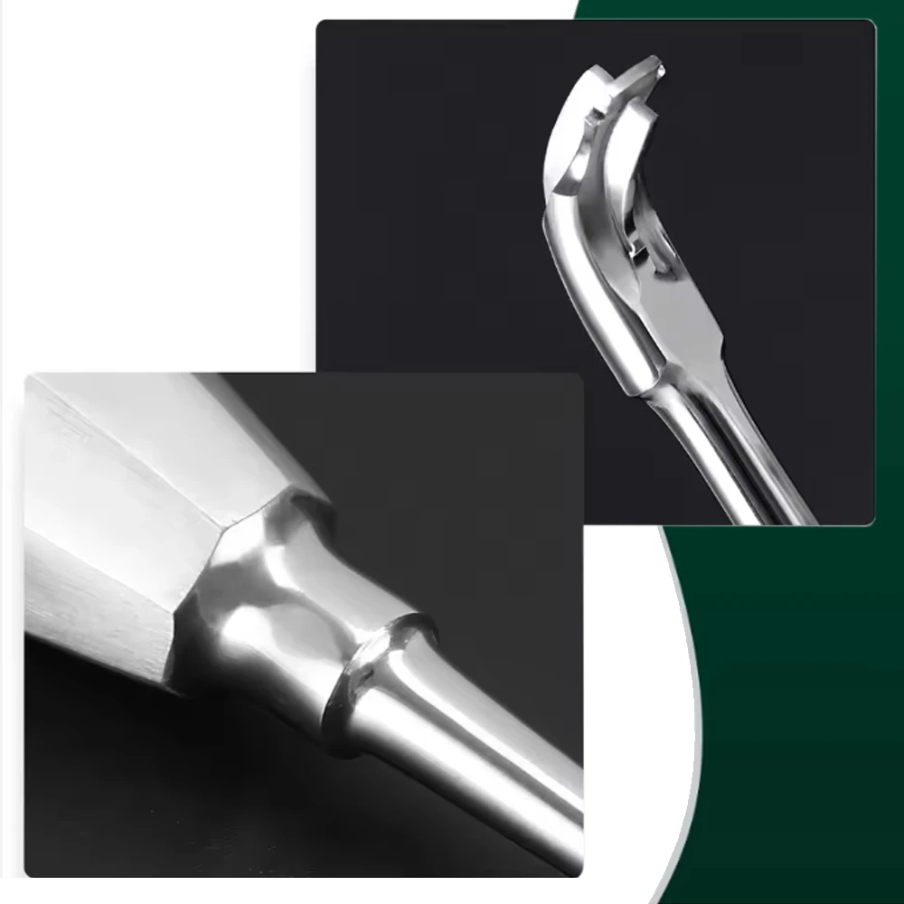 Non Slip Metal Handle Dental Crown Spreader Drill Forceps Root Elevator Cross for Broken Crown Removal Restoration