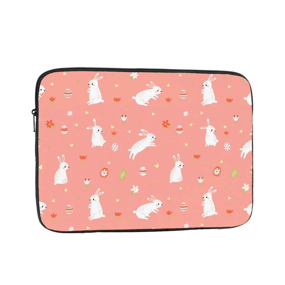 Easter Hares And Flowers Rabbit Laptop Sleeve Cover Bag 12 13 15 17 Inch Notebook Liner Sleeve Computer Shockproof Case Bag