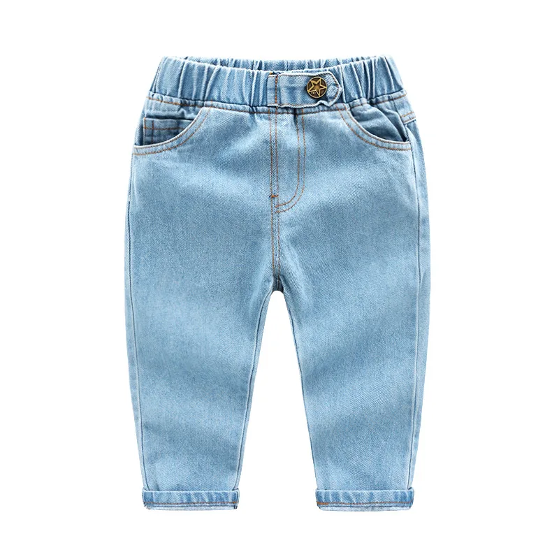 Fashion Boys Jeans Toddler Kids Girls Denim Pants Elastic Waist Children's Clothes 2