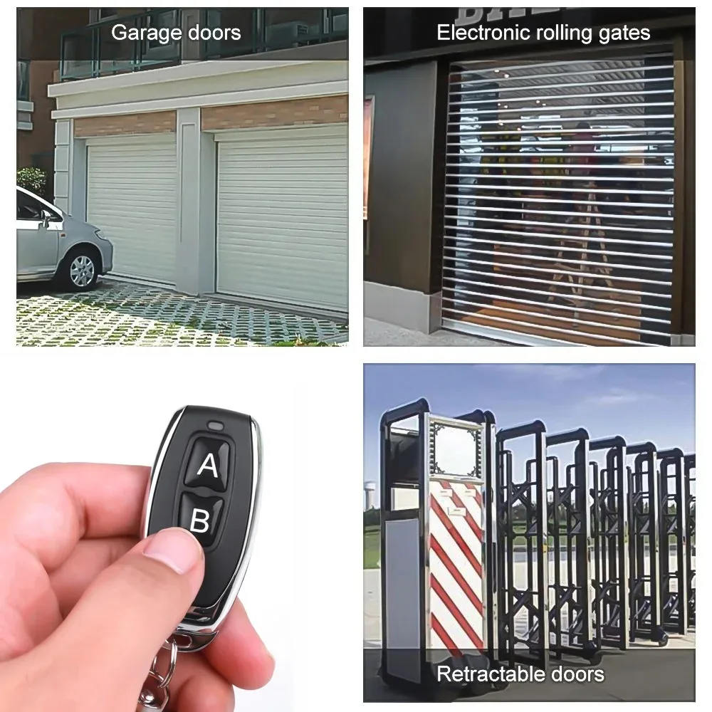 433MHZ Remote Control Electric Learning Code EV1527 Gate Garage Door Opener Transmitter with Keychain For Relay Receiver