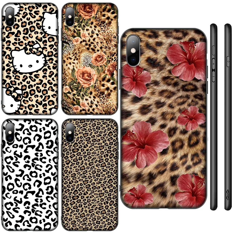 SA105 Leopard Print Pattern Soft Case for Xiaomi Redmi A3X A3 13C 13 Note 13 12 Pro Pro+