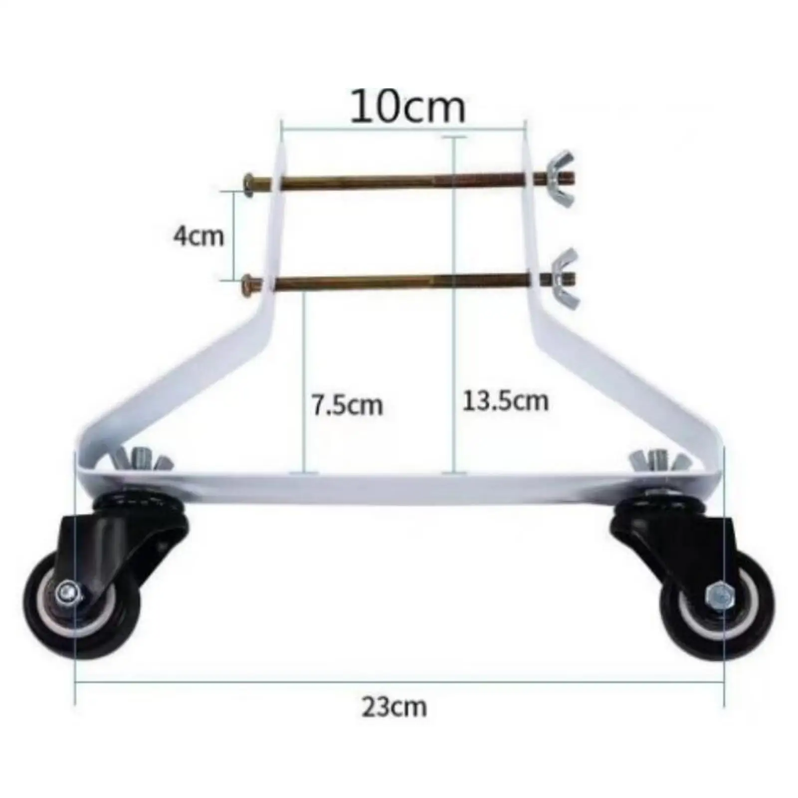 Set di 2 supporti per scaldabagno per riscaldamento elettrico, universali, lisci e facili da spostare, lunghezza 23 cm, accessori con ruote