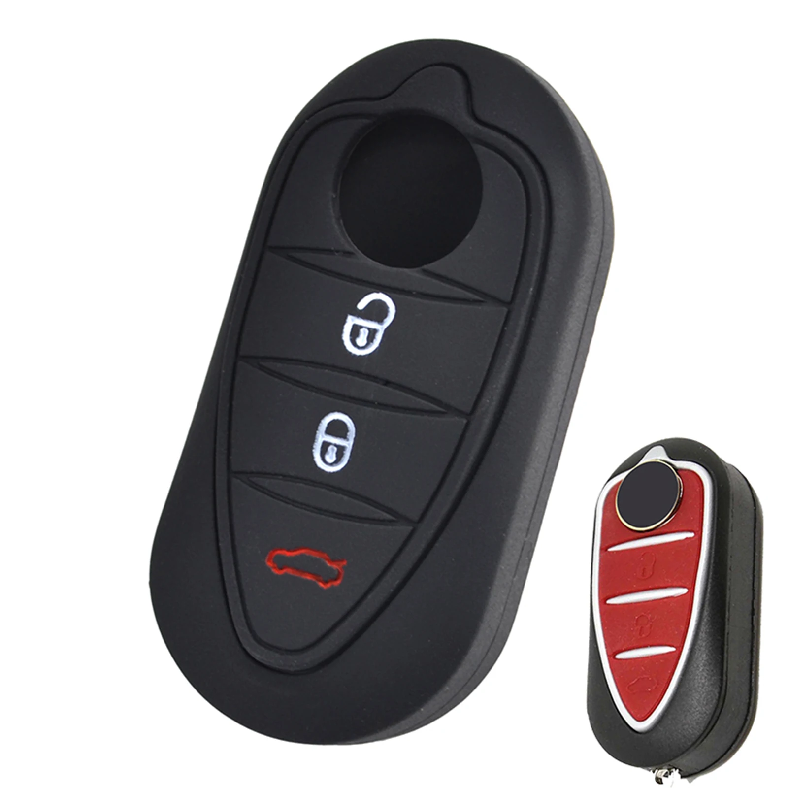 Silicone Remote Key Cover Case Fob Fit For Alfa Romeo Mito Giulietta 159 Gta Gtv Brera 4c Shell Styling Rubber Holder Protector