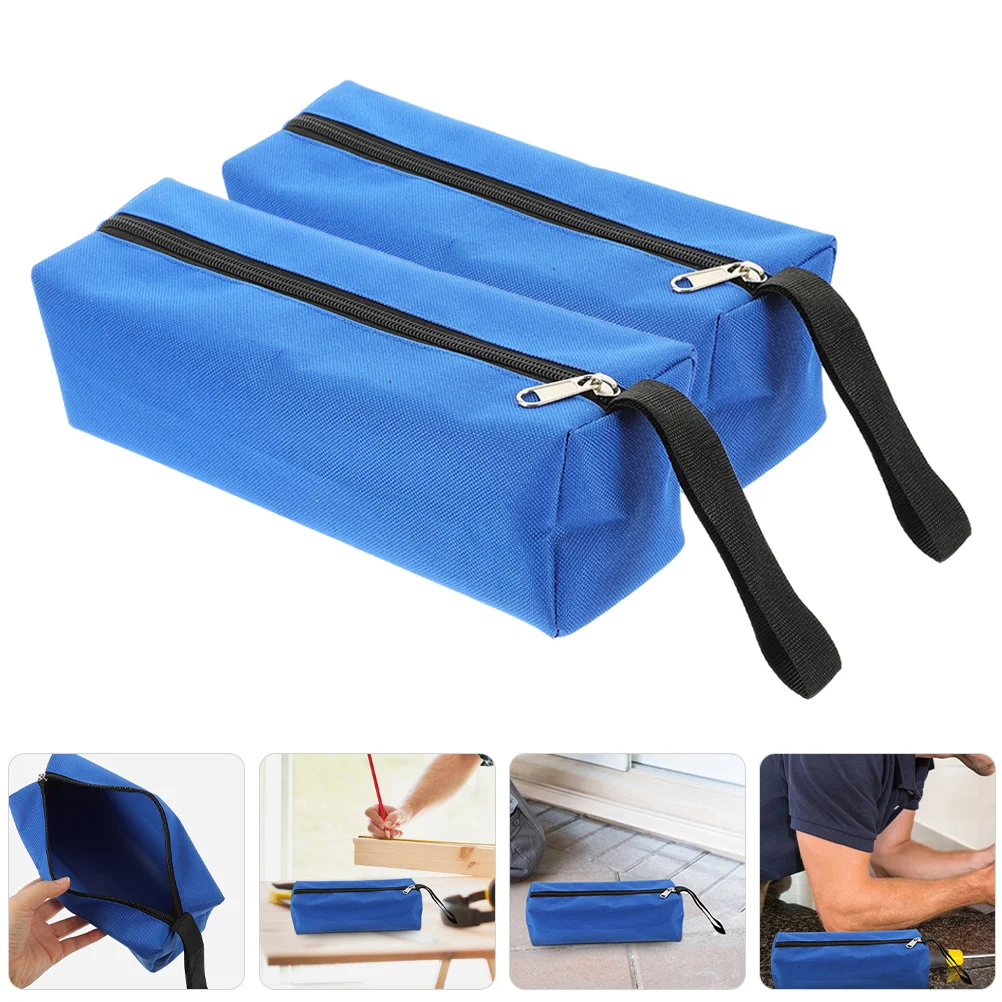

2Pcs Tool Bag Oxford Cloth Compact Storage Zipper Pouch Organizer for Small Tools Portable Carrier Small Tool Bag