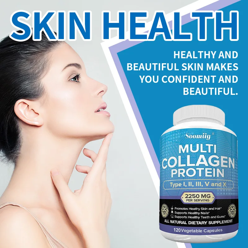Collagen Complex Capsules - Brighten Skin Tone and Help Joint and Cardiovascular, Skin, Hair, Nails & Digestive Health