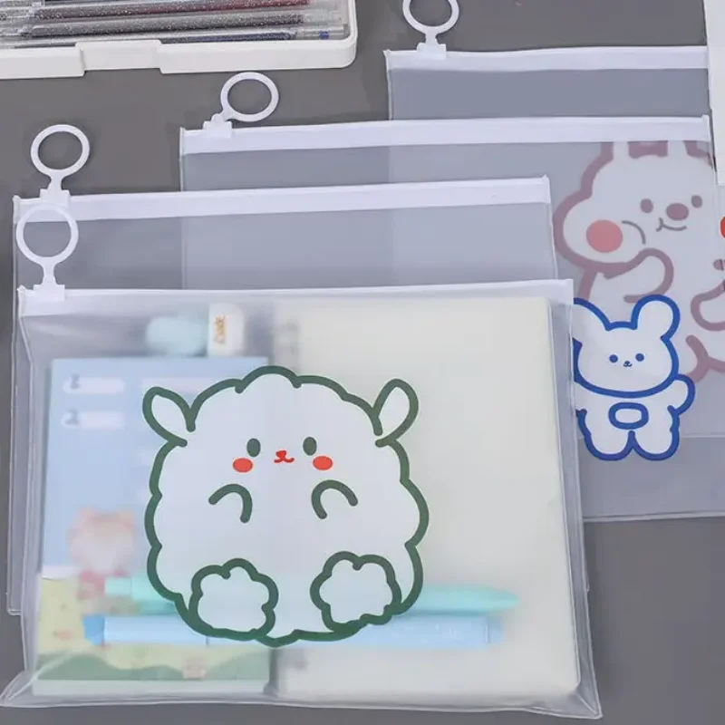 File Folder Organizer PP Impermeável Transparente Documento Saco para Escola Material Escritório Papelaria