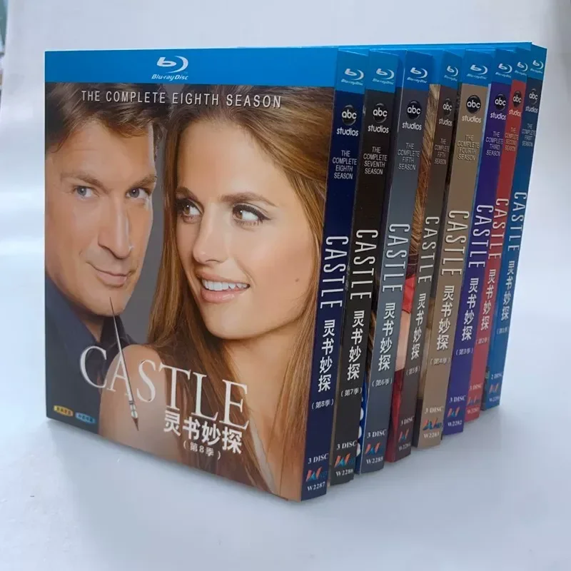 BD Blu-ray High Definition Classic American Drama Castle Season 1-8 Detective Series 23 Disc Box Set