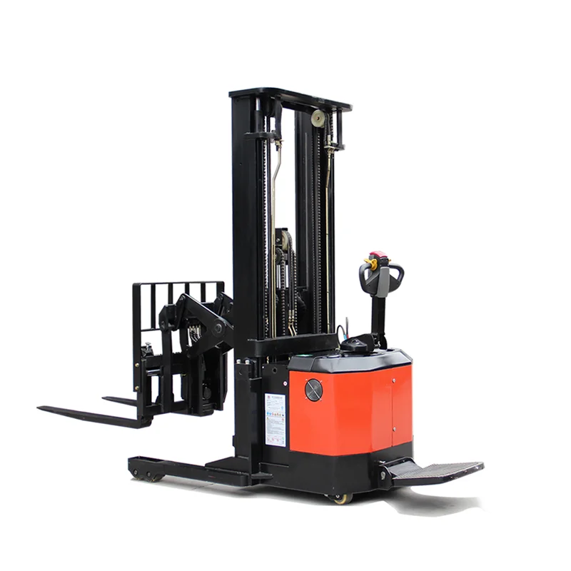 1.5ton Capacity Container Material Handling Electric Counterbalance Stacker with Scissor Fork