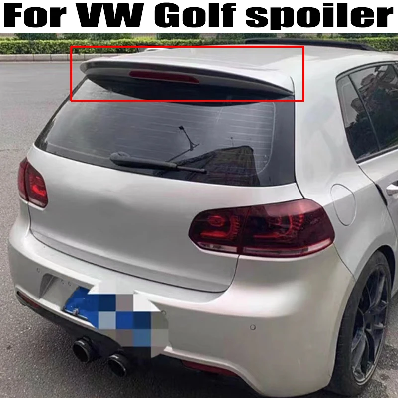 

For Volkswagen VW Golf 6 Roof spoiler 2010 2011 2012 2013 High Quality ABS Plastics Car Rear Trunk Roof Wings Spoiler Airfoil