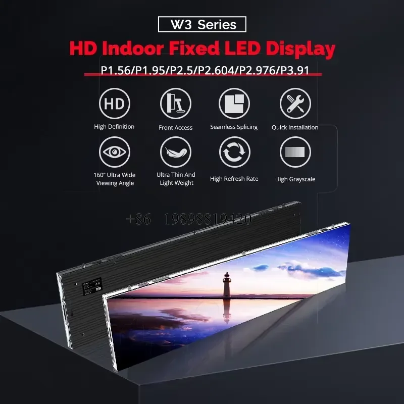 Wmwmnu 4K HD 7680Hz P0.9 P1.2 P1.5 P1.8 P2 P2.5 Full Color Small Micro Indoor Movie Advertisement Ultrahd customized product