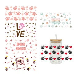 3D UV DTF Transfers Stickers 16oz Cup Wraps Animal Dog Mom Printed For DIY Glass Ceramic Metal Leather Etc. D2464