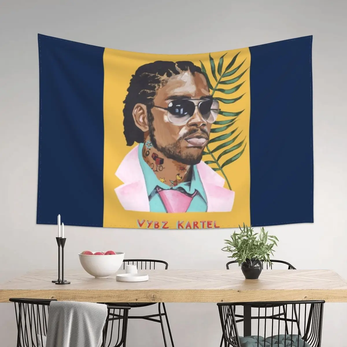 

Vybz Kartel. Jamaican Dancehall Hero Tapestry Bedroom Decoration Room Decorator Tapestry