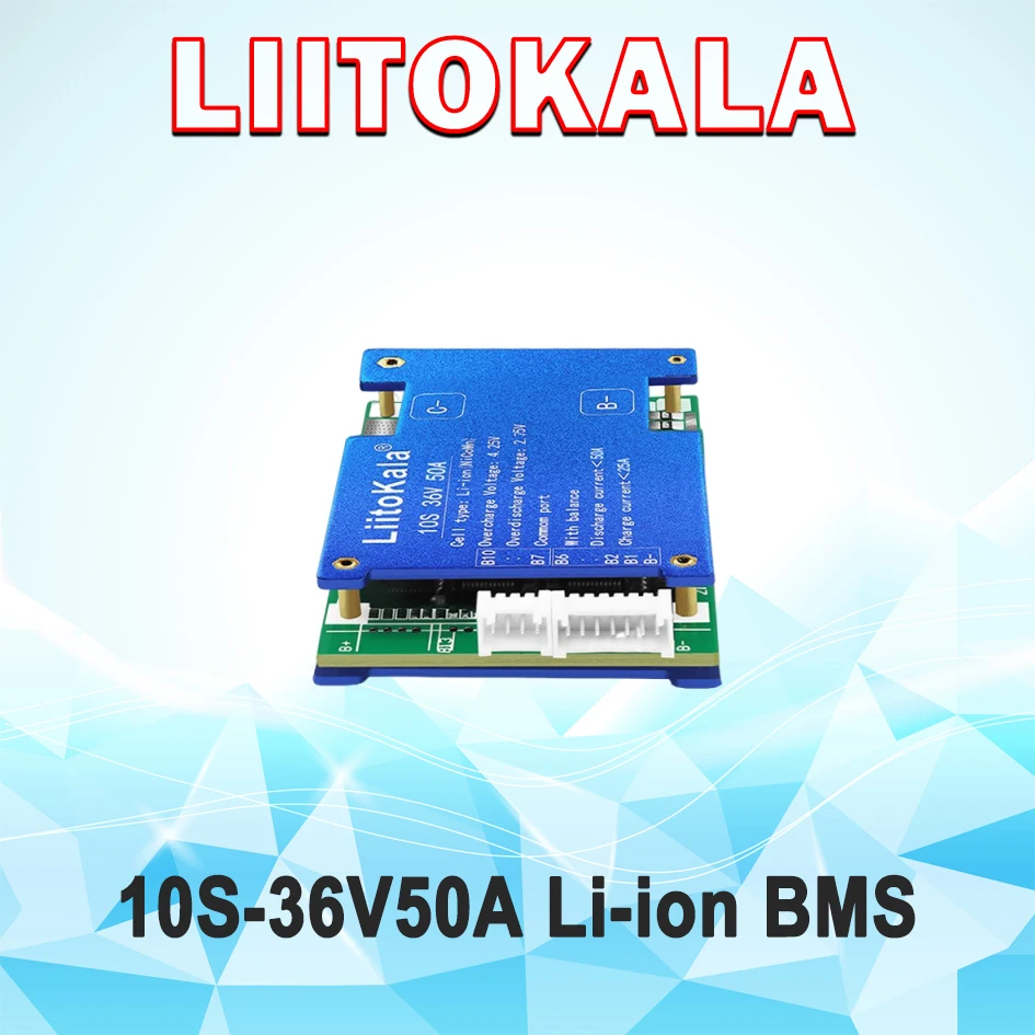 LiitoKala 10S-36V50A-BMS 10 Series 36V Li-ion Battery Protection Plate