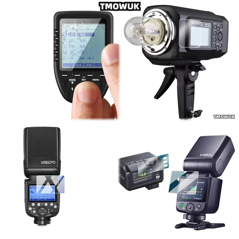 

Heat - Resistant Tempered Glass For Godox X3 V100 V1 Pro AD600BM V860 III V850 III TT685 II V480 Flash Light Full Screen Cover F
