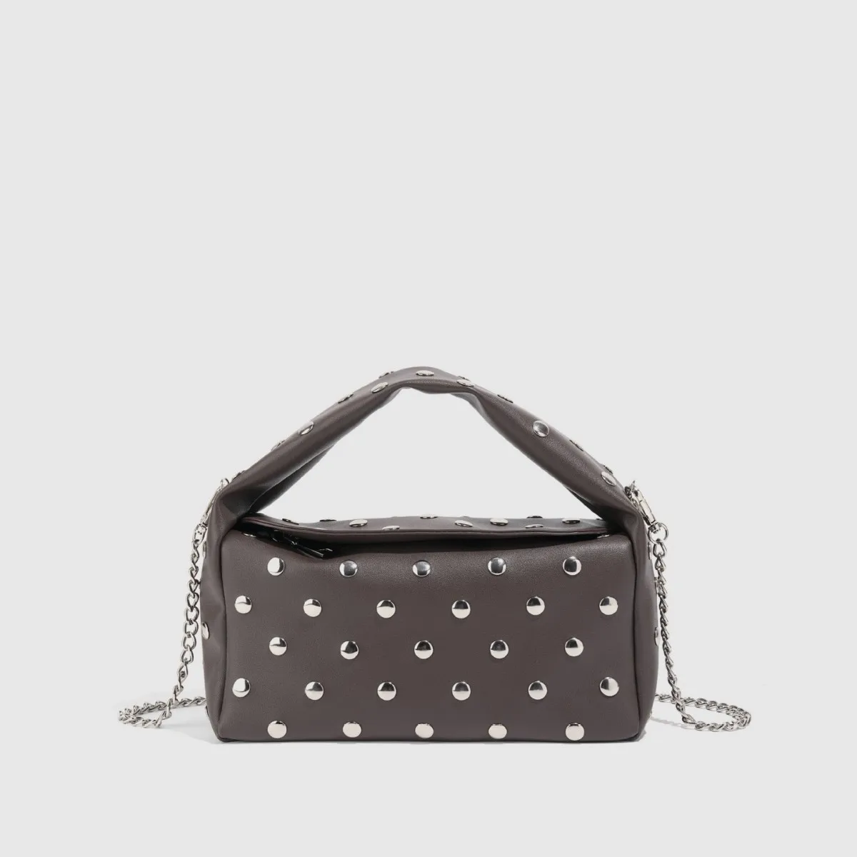 

Fashion Studded Crossbody Bags for Women Punk Rivet Shoulder Bag Soft PU Leather Women Handbags and Purses Chains Sling Bag NEW