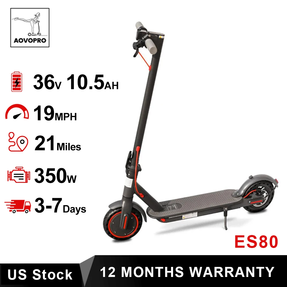 AOVOPRO ES80 Electric Scooters 350W 31km/h Smart APP Folding Scooter For Work Aluminum Alloy Electric Scooter Long Battery Life