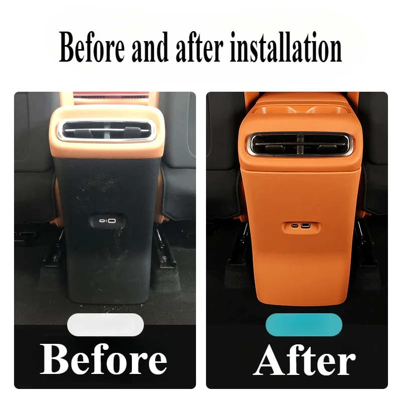 For LEAPMOTOR C10 Rear Anti-kick Pad Central Control  Air Conditioner Anti-kick Board Cover Protective Car Interior Accessories