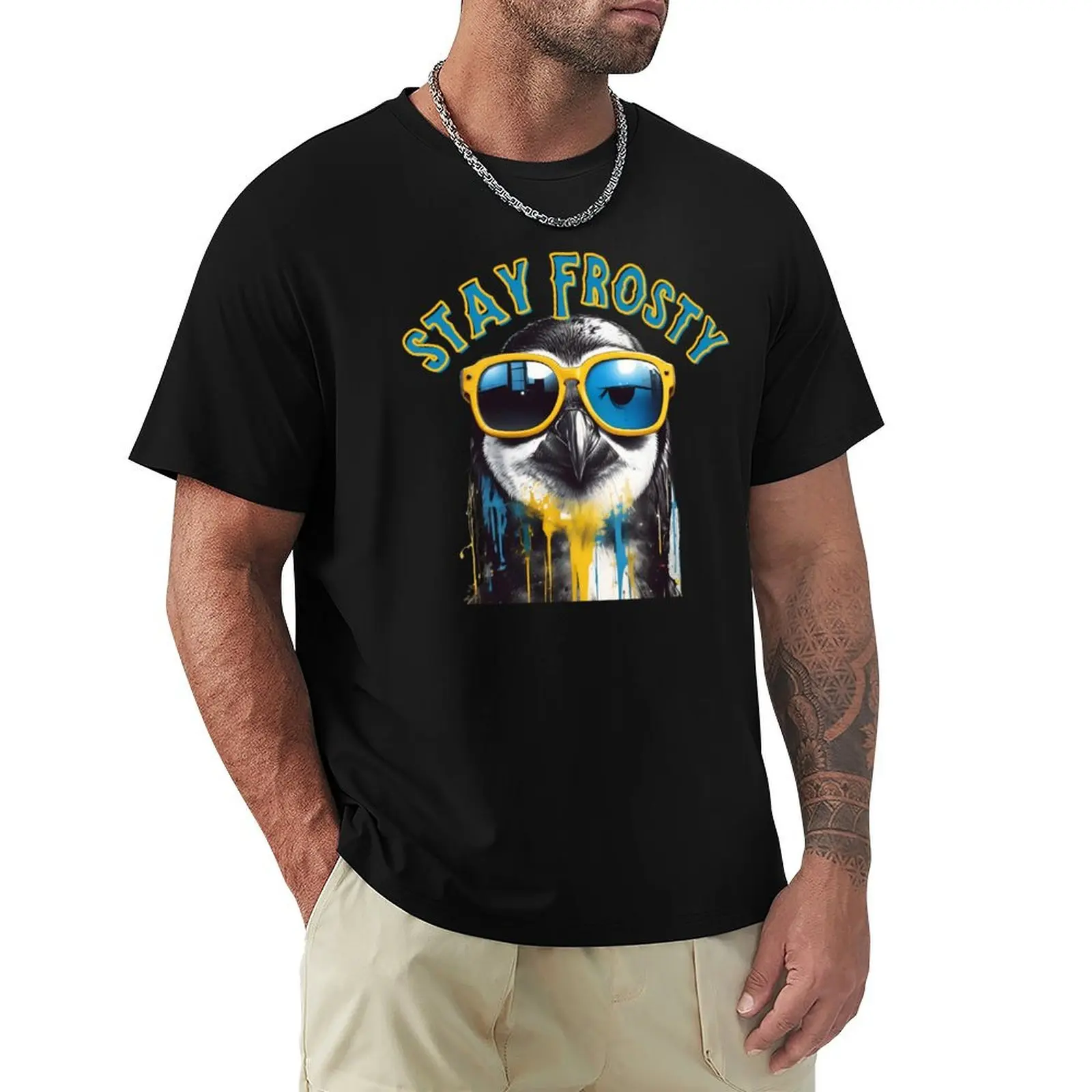 Cool Penguin Says Stay Frosty T-Shirt Performance Dry Fit T-Shirt