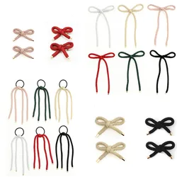 A  New Hemp rope weaving Cute Creative Classic All-match Small Bowknot Girl Hair Clips Kids Hairpins Children Hair Accessories