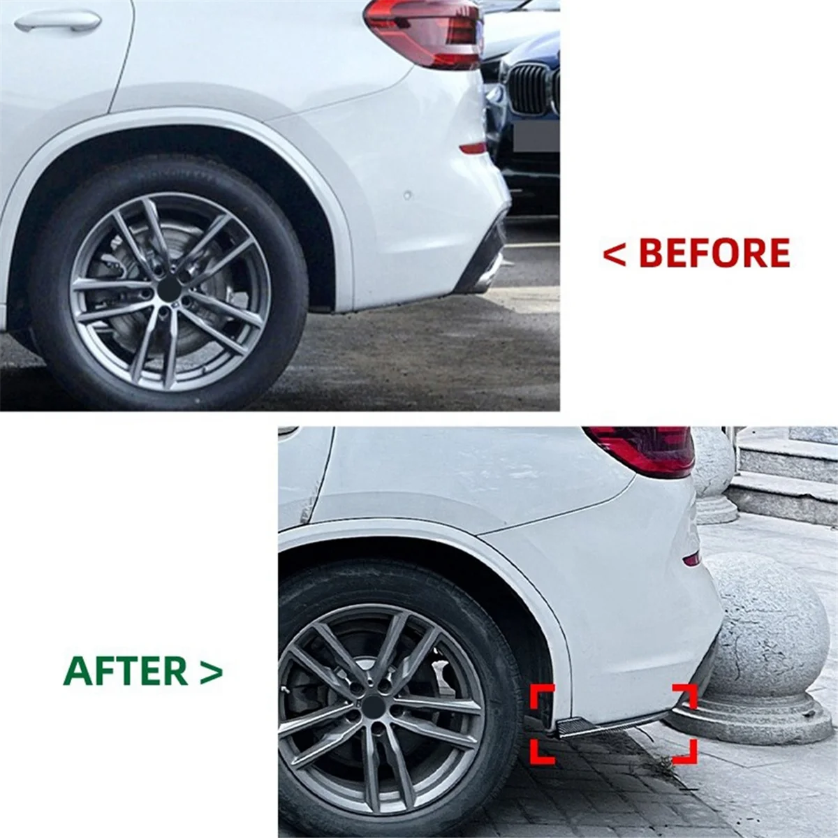 

Reliable-Car Rear Bumper Lip Diffuser Splitter Winglet Apron Spoiler for BMW 3 Series X3 G01 M Sport 2018-2021 Gloss Black-A61E