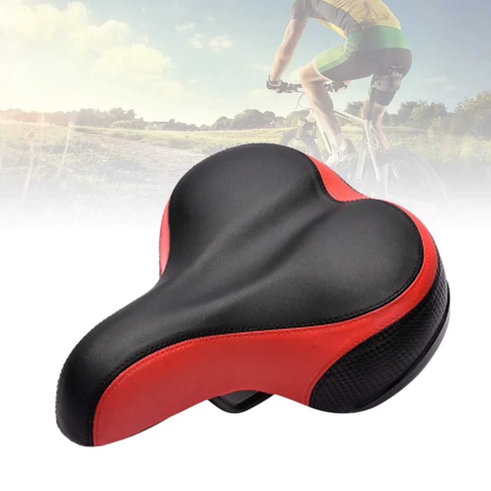 

Универсальное утолщенное заднее широкое велосипедное седло с двойной пружиной, стальное основание сиденья, велосипедная подушка со светоотражающей полосой для дороги