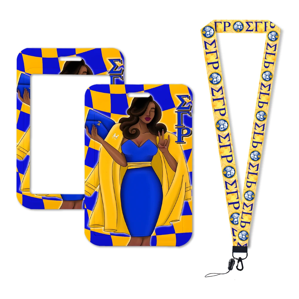 Sorority Design Sigma Gamma Rho Phone Straps Lanyard Hang Rope For Work Card Badge ID Card Badge Holder Neck Straps Women Gifts