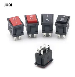 1PCS KCD1 Mini Red/Black switch  6 pin On/Off/On Rocker Switch AC 6A/250V10A/125V