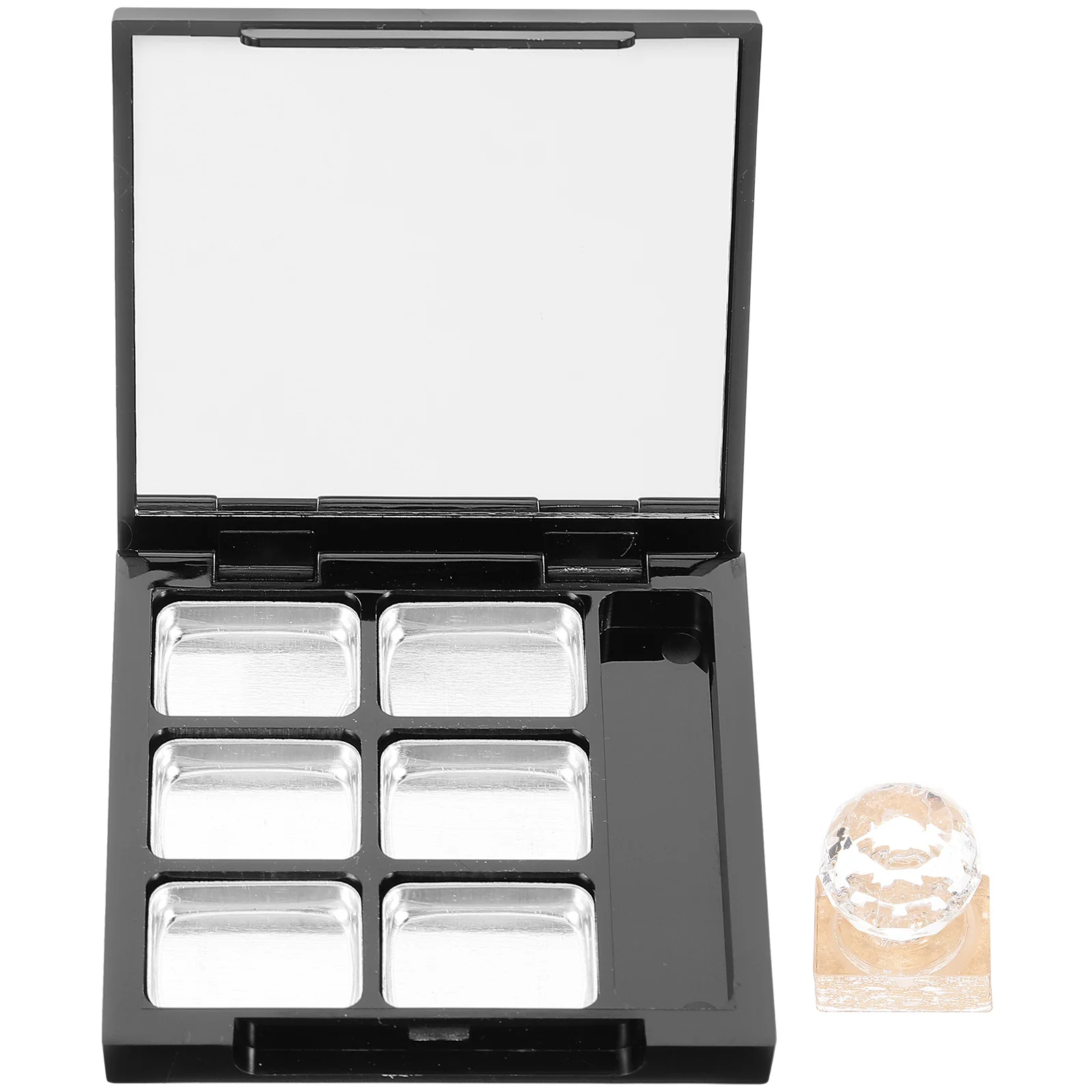 

1 set Empty Eyeshadow Container DIY Plastic Eyeshadow for Eyebrow Powder Blush Holder Compact Portable