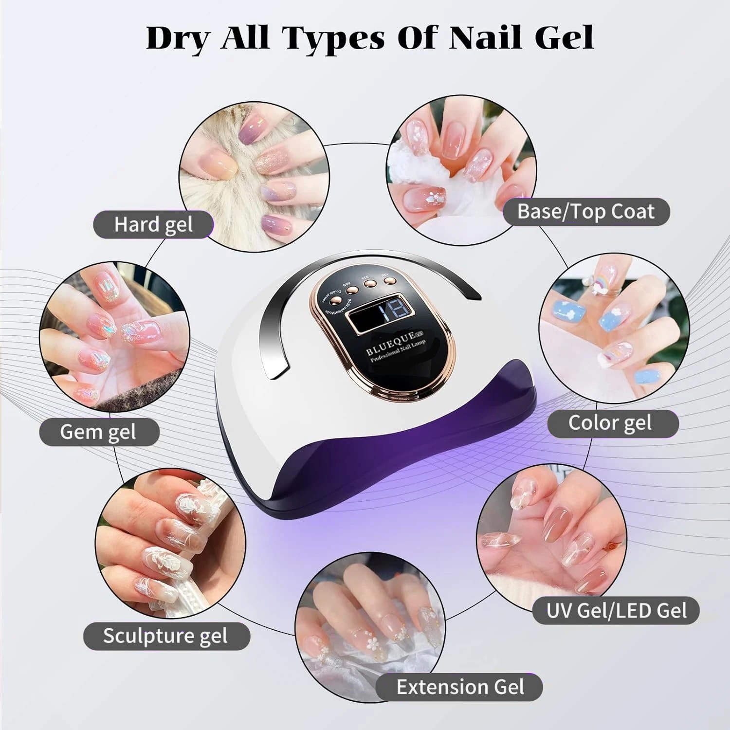 네일 UV LED 램프 기계 매니큐어용 36LEDS 전문가용 젤 폴리쉬 건조 램프 타이머 자동 센서 네일 살롱 도구