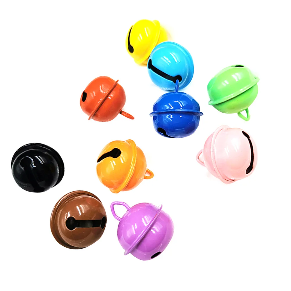 

50Pcs 22Mm Mini Bell Pendants Assorted Colors Fine Workmanship Iron DIY Charms for Keyring Anklet Sweater Chain Decoration