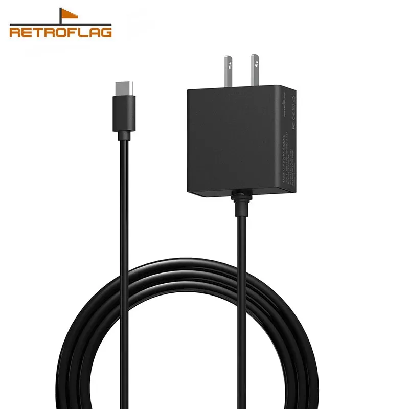 Adaptador de cargador Retroflag 5V 3A USB tipo C para Raspberry Pi 4 Raspberry Pi 4 NESPi 4 funda Retroflag PiStation fuente de alimentación