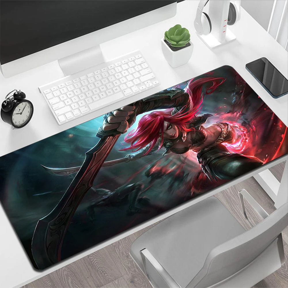 League of Legends Katarina Large Mouse Pad Gaming Mouse Pad PC Gamer Computer Mouse Mat Big Mousepad Keyboard Desk Mat Mause Pad