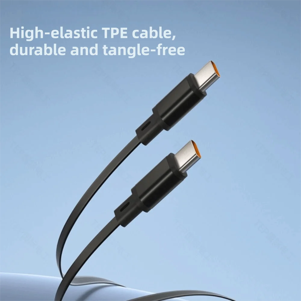 Modern Design Flat Plug Power Strip Widely Outlets USB C Ports Socket Extender Space Saving Power Expander Home Use