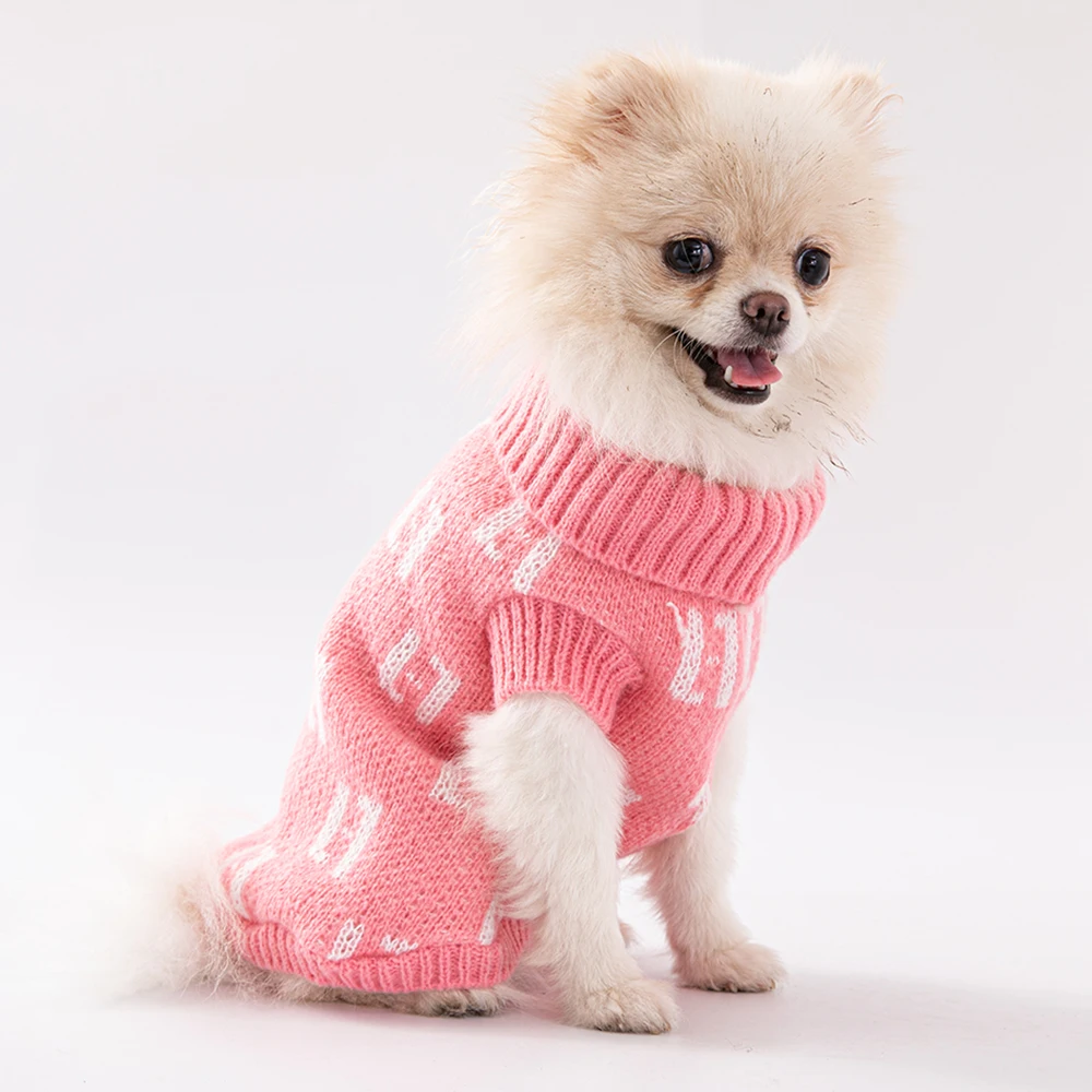 Dog Clothes for Small Dogs Dachshund Ropa Honden Trui Dog Sweater Turtleneck Fashion Pet Sweater Jacket