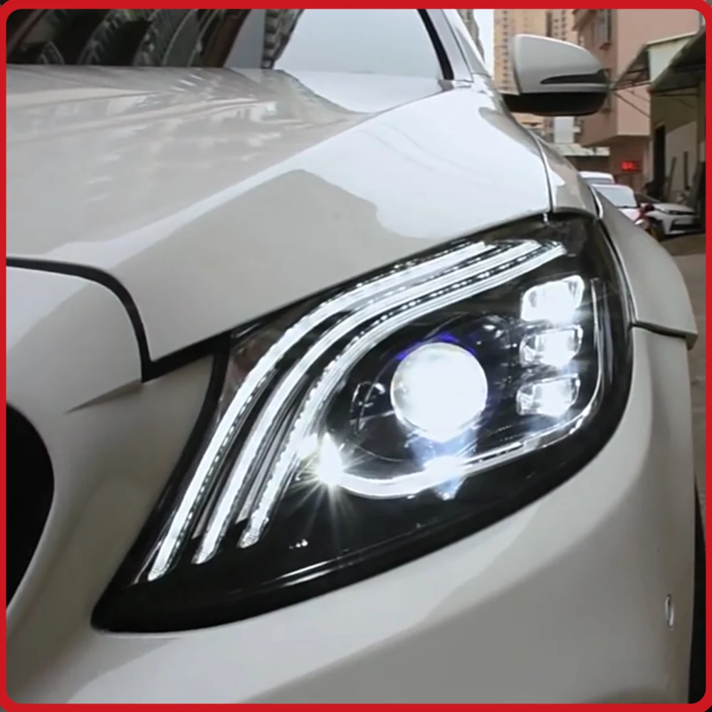

For Benz C W205 2015-2018 Headlights Assembly Upgrade LED Accessories,Maybach Style,LED,Streamer Turn Signal,Startup Effect