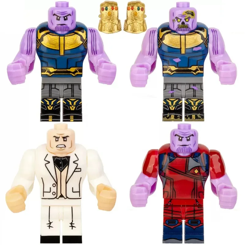 

CR009-012 RT062 Super Hero Marvel Thanos Kingpin Blob Building Blocks Mini Action Figure Bricks Toy