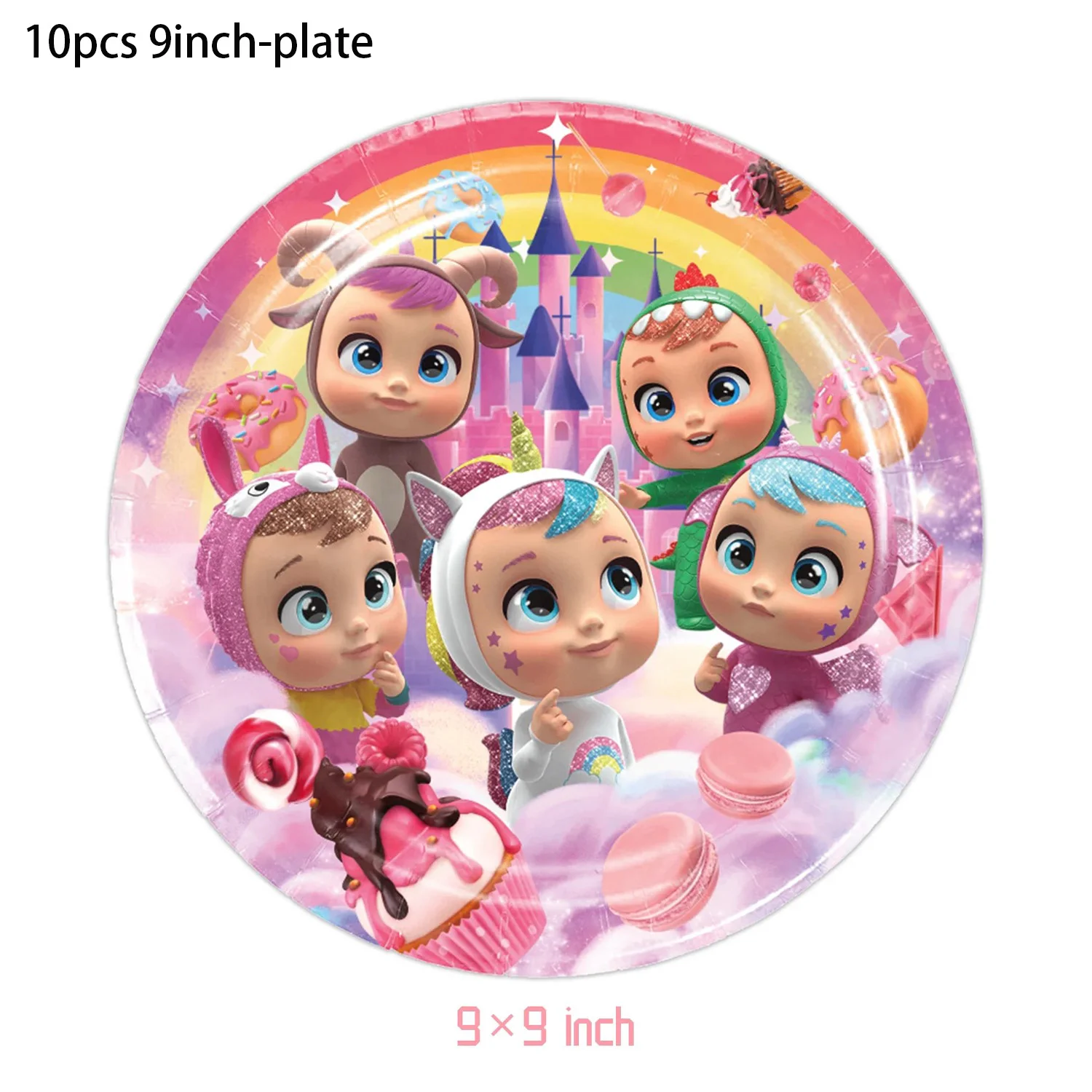 Miniso Cry Verjaardagsfeestje Wegwerp Servet Bord Servet Ballonnen Banner Ballonnen Achtergrond Kids Baby Shower Benodigdheden Cadeau