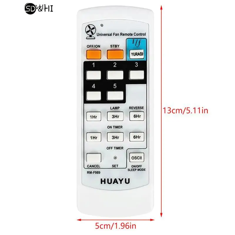 RM-F989 Universal Fan Remote Controller Fan Remote Control Fan Hub On/Off Timer Speed Controls Easily Carrying