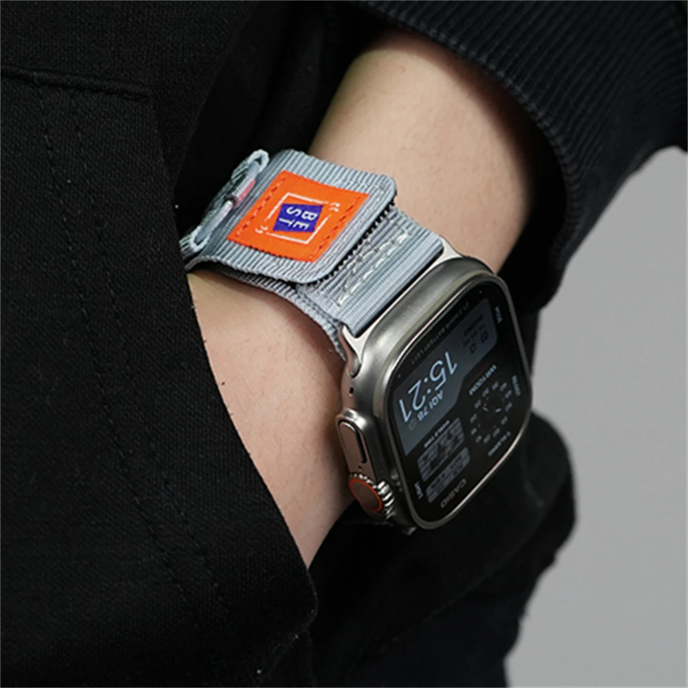 Outdoor Braided Rope Track Band For Apple Watch 44mm 40 45 41 49 42 38mm INS Soft Sports Strap For Ultra Series 9 8 SE 7 6 5 4 3