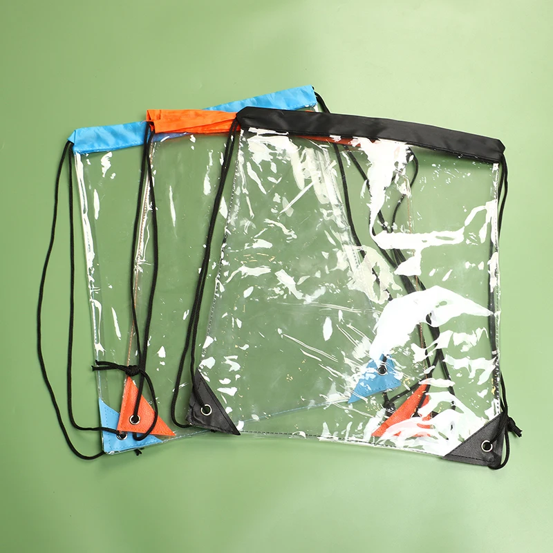 Mochila transparente con cordón, bolso de almacenamiento de frutas, bolsa de gimnasio, paquete deportivo, mochila de playa de gran capacidad, Unisex