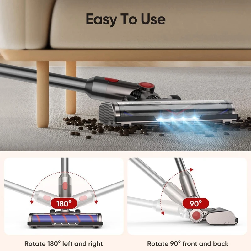 Сменная головка щетки для Dyson V7 / V8 / V10/V11/V15, запчасти со светодиодными фарами и сменными роликами