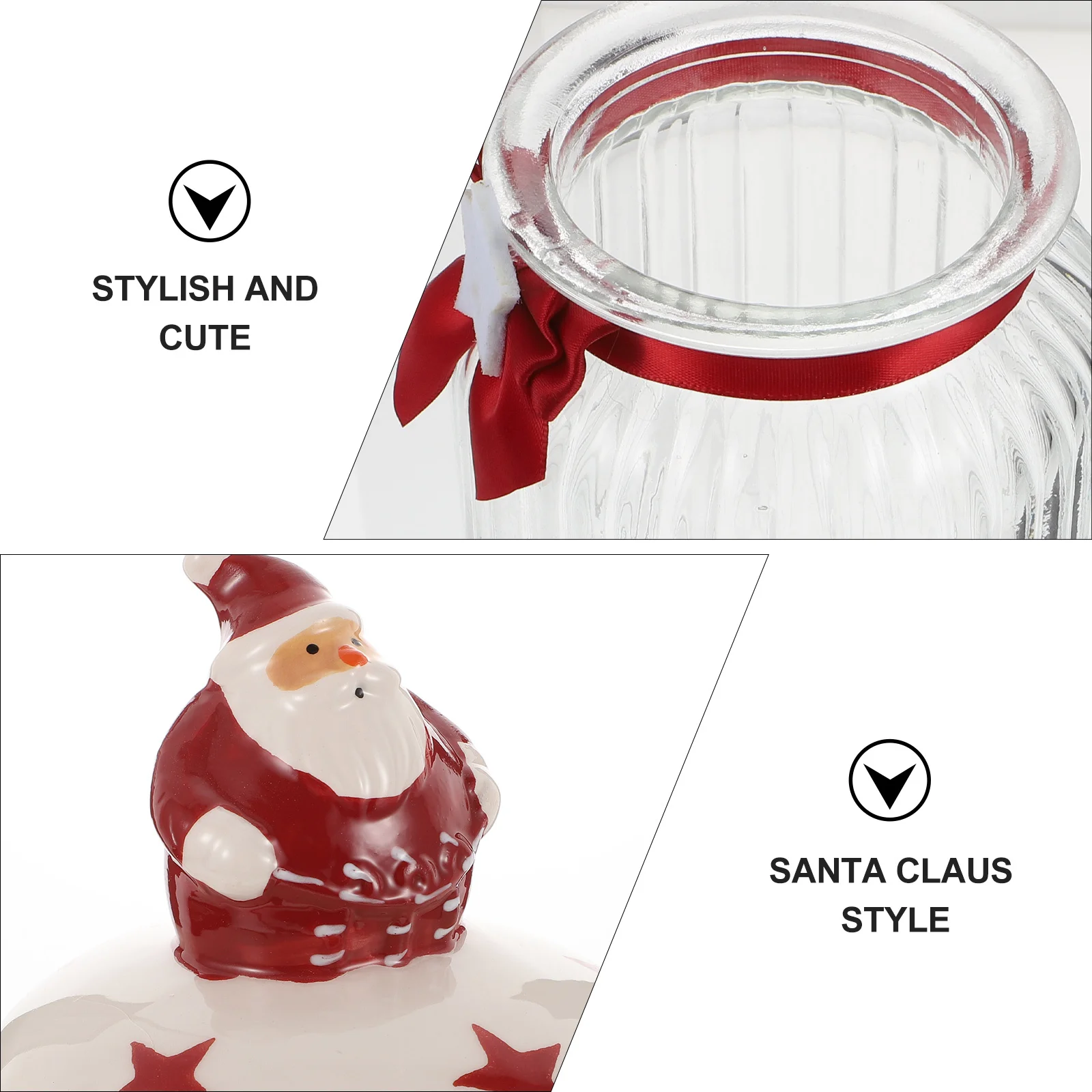 

Santa Claus Sealing Tea Jar 1Pcs Practical Food Storage Container Stylish Cute Design for Kitchen Use Storage Jar