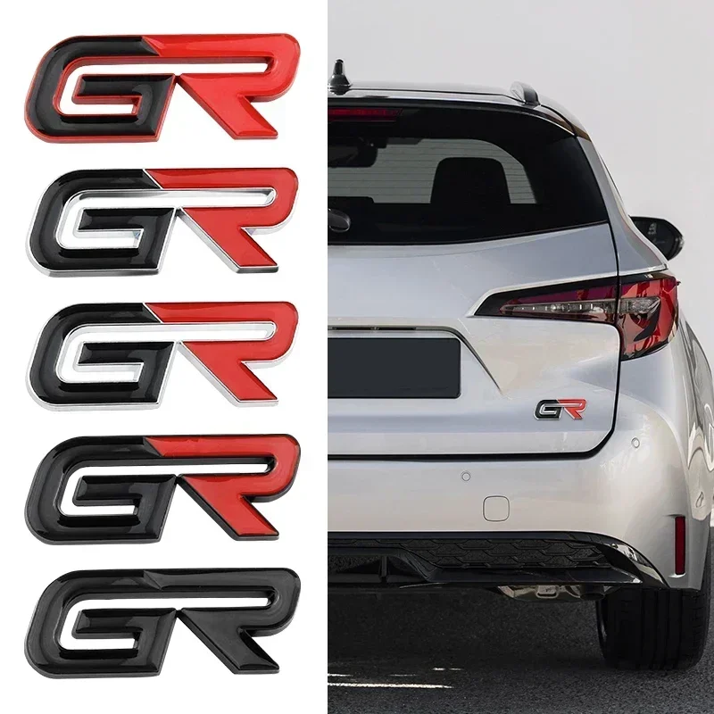 

3D Metal Car Sticker Logo Decal For Toyota GR Sport Gazoo Racing Yaris 86 Corolla Hilux Supra C-HR Tyre Plug Auto Accessories