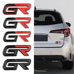 3D Metal Car Sticker Logo Decal For Toyota GR Sport Gazoo Racing Yaris 86 Corolla Hilux Supra C-HR Tyre Plug Auto Accessories