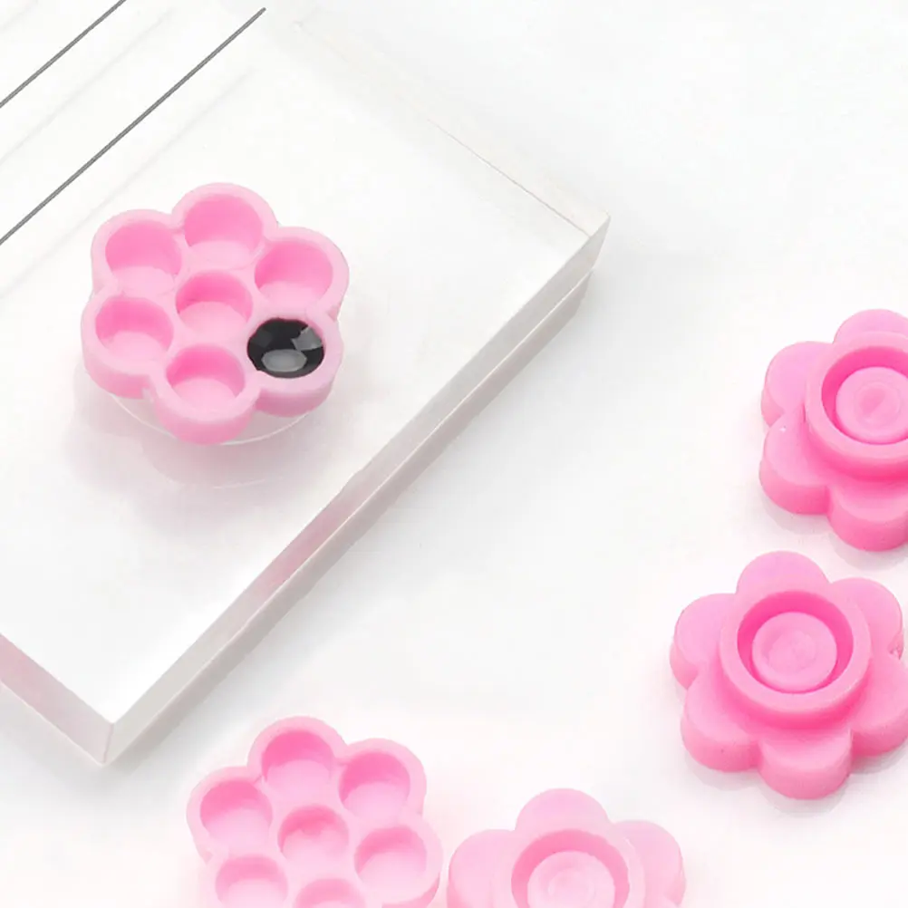 

200Pcs Eyelash Grafting Holder Premium Plastic Pigment Cup for Salon Artists Beginners Fast Application Stable False Lash