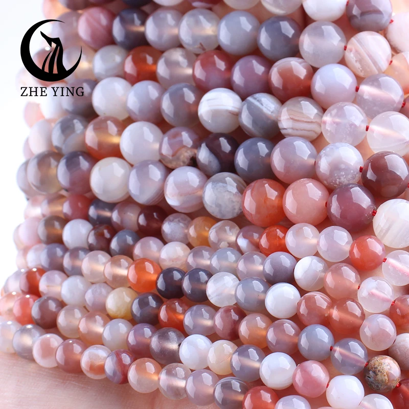 

Natural Red Botswana Agate Beads Brown Sardonyx Round Loose Spacer Stone Beads Jewelry Making DIY Bracelets Accessories 6 8 10mm