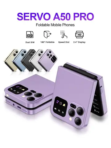 SERVO A50 PRO teléfono móvil plegable Auto FM Radio llamada grabación velocidad Dial voz mágica doble SIM GSM teléfono móvil desbloqueado 2,4 "tipo C