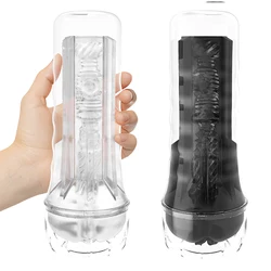 Male Masturbator Soft Silicone Pussy Vaginas Transparent Penis Pump Pocket Masturbation Cup Sex Toys For Men